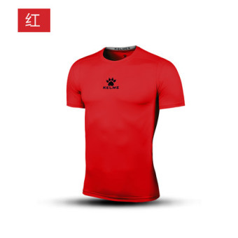 Jual Kelme warna solid pelatihan berjalan cepat kering peregangan t
shirt legging pakaian (K15Z731 # merah) Online Terbaik