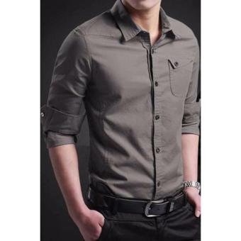 jual kemeja pria silm fit warna abu abu tua kemeja slimfit kemeja kantor baju kerja jual kemeja pria silm fit warna abu abu tua kemeja slimfit kemeja kantor baju kerja