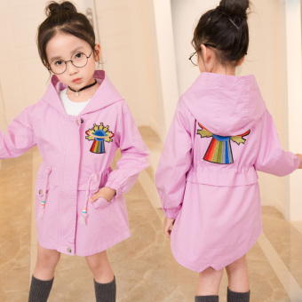 Gambar Korea Fashion Style untuk anak perempuan ditambah beludru jaket jaket baru (Pink dan ungu)
