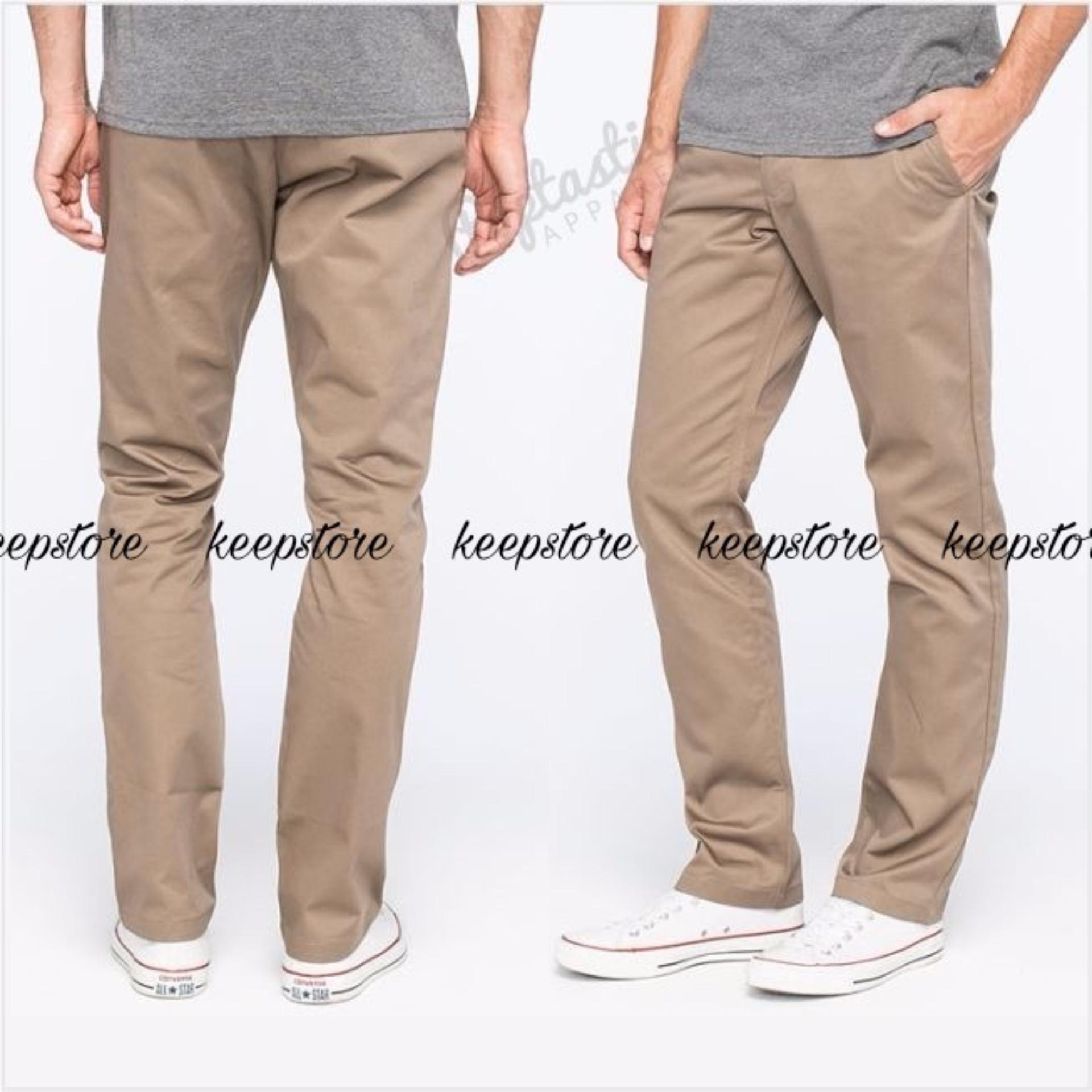 KS Celana chino pria / chino panjang / cino (mocca)
