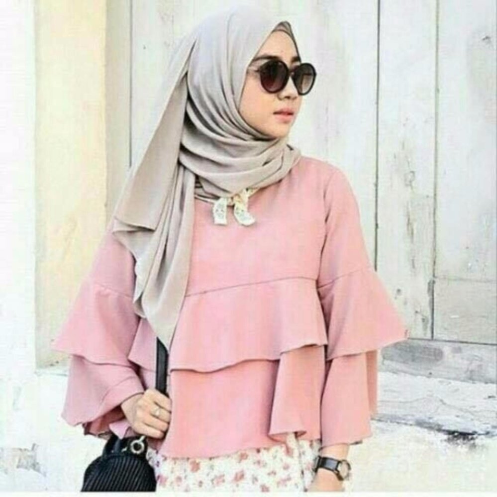Labelledesgin Blouse Rumple Ruffle Yukki - PinkSalem