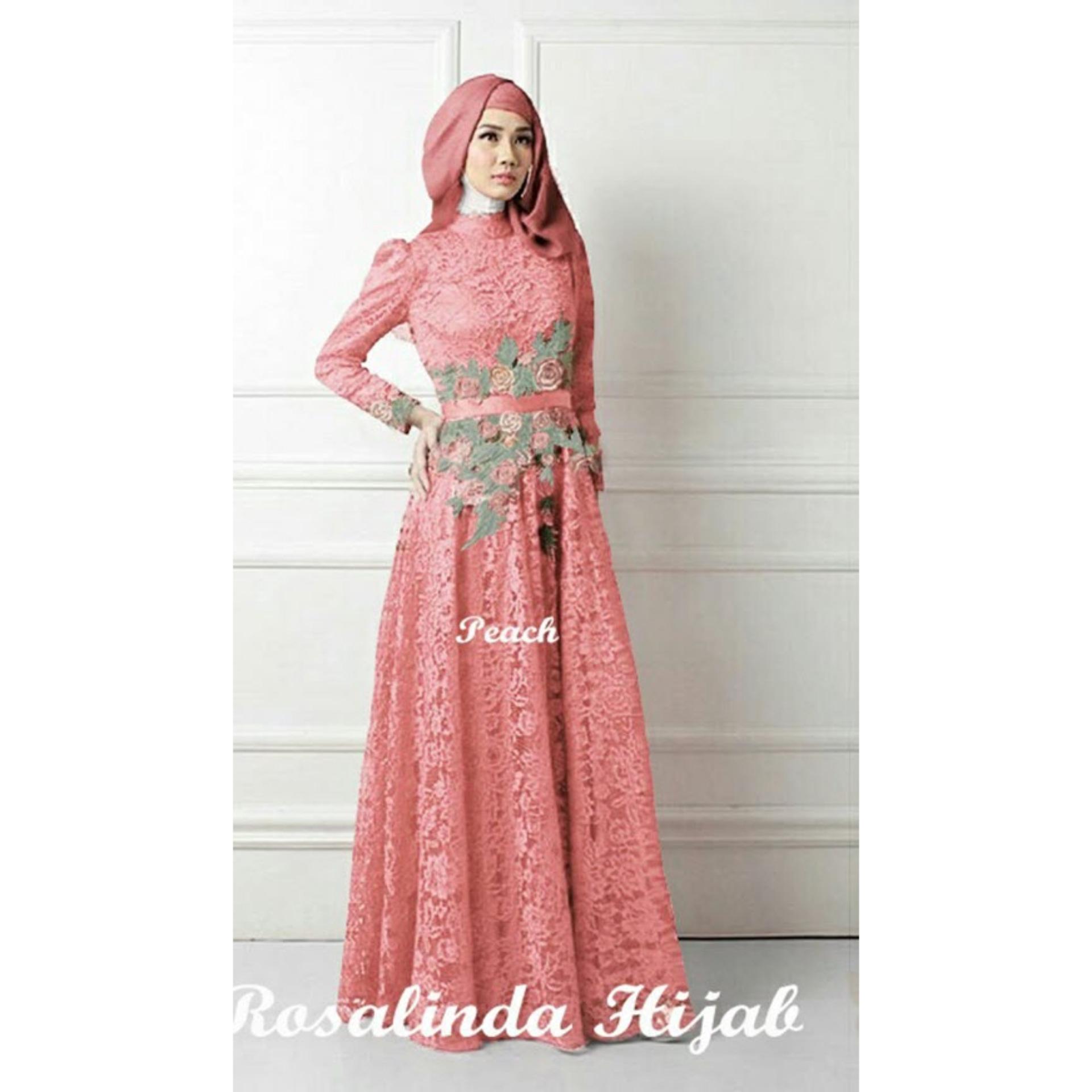 LF Dress Gamis Muslim 2 In 1 Melina / Gamis Fashion Maxi / Syari Brukat Simple Elegant / Terusan Baju Muslimah Wanita (Fanaza) SS - Peach LF Dress Gamis Muslim 2 In 1 Melina / Gamis Fashion Maxi / Syari Brukat Simple Elegant / Terusan Baju Muslimah Wanita (Fanaza) SS - Peach