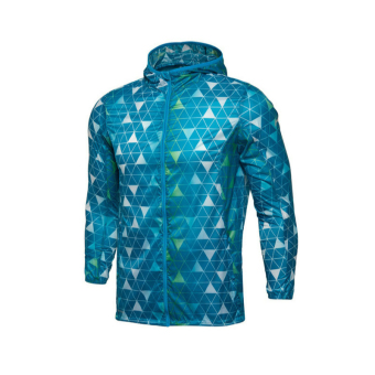 Gambar LINING afdl046 pria dan wanita beberapa model kebugaran mantel (Model laki laki cahaya biru, biru, hijau dan putih cetak 3)