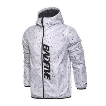 Gambar Lining afdm007 kontra basket pria kamuflase jaket jaket (Standar cat putih titik dicetak)