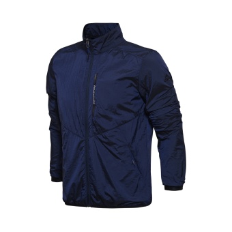 Gambar LINING afdm099 anti air lengan panjang pakaian tahan angin pria jaket jaket (Gambar biru)