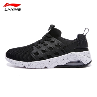 Gambar LINING aglm019 bernapas bantalan sepatu olahraga, sepatu pria (New Basic Black yayasan putih)