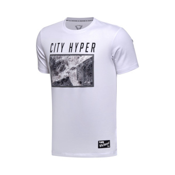 Gambar Lining ahsm317 kontra pria Kebugaran Pakaian (Standar putih AHSM317 5)