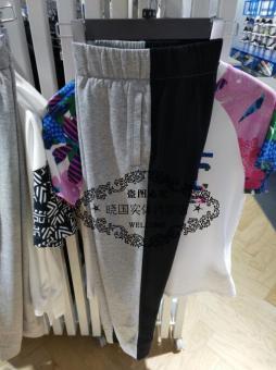 Gambar LINING aklm204 Shishang tulang rusuk baru seri celana Wei ( 2 bunga abu abu standar hitam)