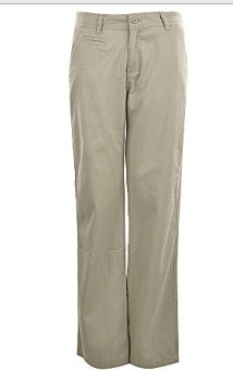 Gambar LINING akxg006 1 Shishang warna solid wanita kasual celana panjang (Gelap khaki)