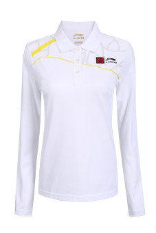 Gambar LINING aplf334 1 Kebugaran seri panjang t shirt (Putih)