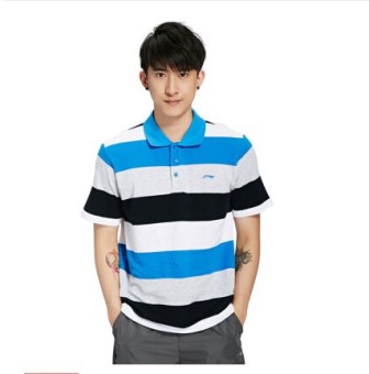 Gambar LINING aplh185 katun polo kemeja kerah t shirt kemeja (APLH185 2)