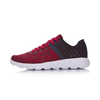 Gambar LINING arbm009 ringan bernapas jala redaman kebugaran sepatu sepatu pria (New dasar hitam magenta)