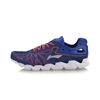 Gambar LINING arbm015 baru Icy bernapas ringan musim panas sepatu olahraga sepatu pria (Fajar biru flame fluoresensi Hong putih)