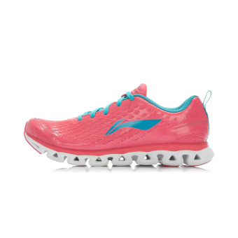 Gambar LINING arhj038 perempuan ultra ringan bantalan sepatu lari sepatu (Pisang merah kupu kupu biru)