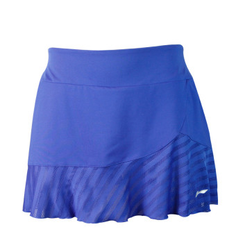 Gambar LINING Askl042 Produk Asli Bulutangkis Celana Rok Mini (Biru)