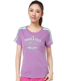 Gambar LINING atsj098 2 wanita seri lengan pendek t shirt t shirt (ATSJ098 2)