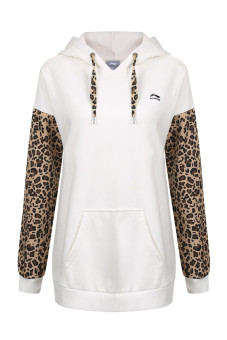 Gambar LINING awdk222 2 leopard perempuan berkerudung pullover sweater (Seperti gambar) (Seperti gambar)