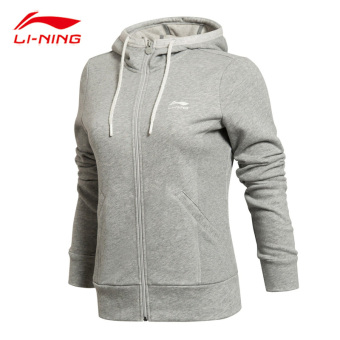 Gambar LINING AWDK322 perempuan musim semi baru seri berkerudung sweater sweater ( 1, bunga berwarna abu abu)