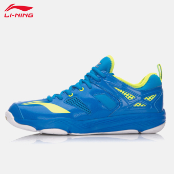 Gambar Lining aytm019 musim semi baru bulu tangkis sepatu pria kebugaran sepatu pelatihan sepatu (Biru tua)
