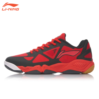 Harga LINING aytm037 memakai non slip bernapas pelatihan kebugaran
sepatu sepatu pria (Dasar hitam merah) Online Terbaik