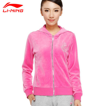 Gambar LINING berkerudung menutup Slim sweater kebugaran pakaian sweater (Fei merah)