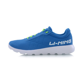 Gambar LINING jaringan resmi baru pria ringan sepatu lari (Perancis biru yayasan putih)