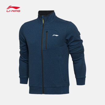 Gambar LINING jaringan resmi musim semi laki laki yang baru kebugaran cardigan (Bunga abu abu gelap biru)