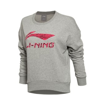 Gambar LINING Jaringan Resmi Pelatihan Perempuan Baru Pullover Kemeja (Abu abu terang) (Abu abu terang)