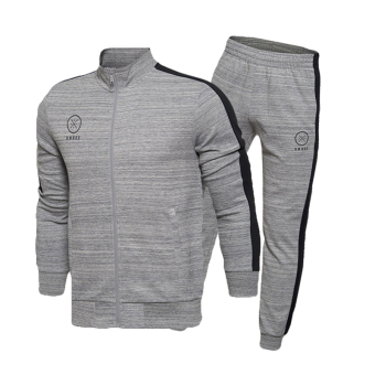 Gambar LINING katun pria musim gugur model baru celana panjang Kebugaran Pakaian (Bunga abu abu pola abu abu satu set) (Bunga abu abu pola abu abu satu set)