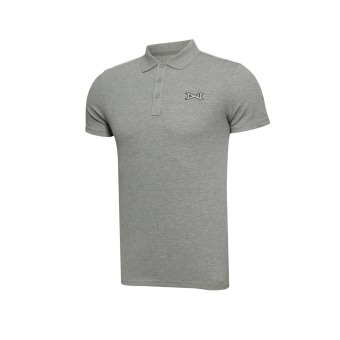 Gambar LINING laki laki baru seri lengan pendek t shirt kemeja POLO (Bunga berwarna abu abu 4)