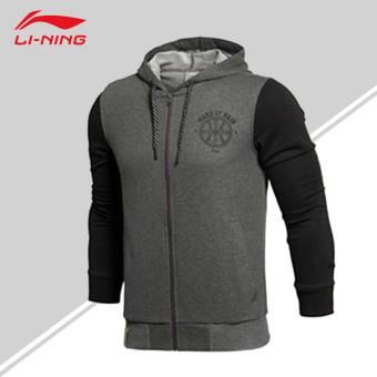 Gambar LINING pria model musim gugur seri pelatihan Wei celana (Dalam bunga abu abu baru dasar hitam bergaris)