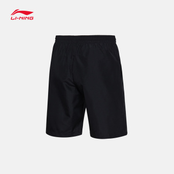 Gambar LINING tenun bernapas celana joging kebugaran celana pendek (Standar hitam 2)