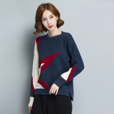 Harga Termurah Looesn Bagian Panjang Kotak Kotak Pullover Sweater Source · LOOESN perempuan memukul warna pullover