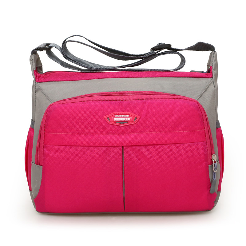 Tas Ransel / Tas Selempang Wanita dan Pria Bahan Oxford Tahan Air Warna Ungu Tas Ransel / Tas Selempang Wanita dan Pria Bahan Oxford Tahan Air Warna Ungu