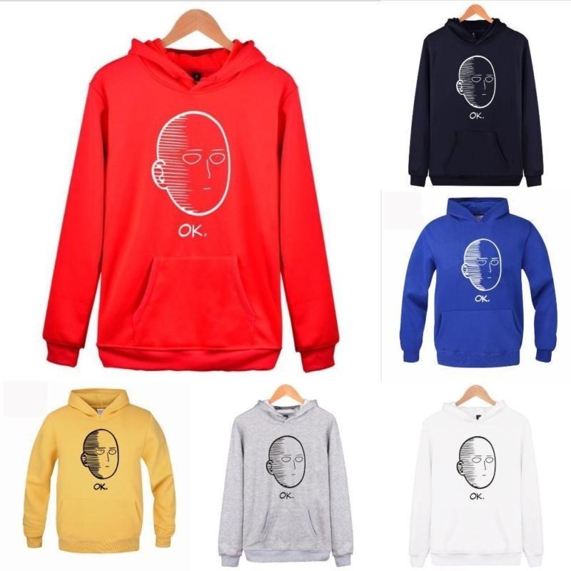Lunar Valley Brand Baru Anime ONE Oppai Hoodies ONE PUNCH-MAN Kembali Membuat Fleece Jacket Harajuku Sweatshirts Satu PUNCH MAN Pria dan Wanita Hoodies 8 Warna-Kuning-M-Intl