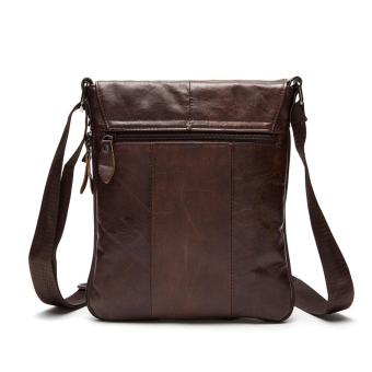 Mens Cowhide Leather Messenger Bags Lightweight Shoulder BagsCoffee - Intl Juli 2019 - 3 Mens cowhide leather messenger bags Lightweight shoulder bagsCoffee - intl - 3
