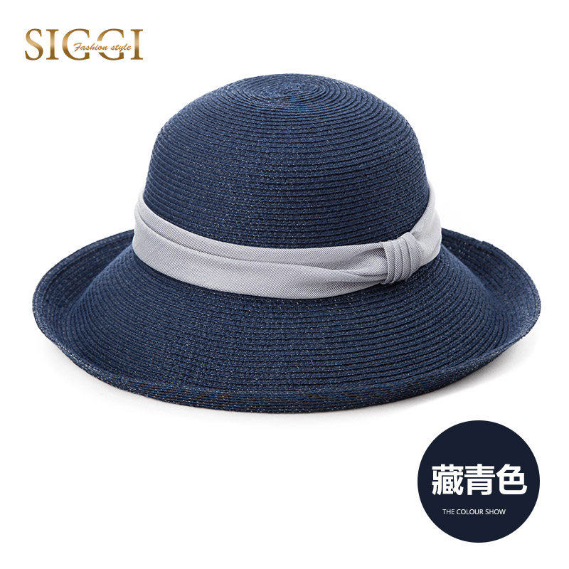 ... Pantai Topi Source · Mertens Korea Fashion Style musim panas musim panas perempuan matahari topi jerami topi Biru tua