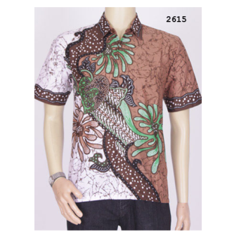 Gambar Model Baju Kemeja Batik Modern Pria   Assikah Batik (Coklat)