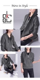 Gambar Model Terbaru !!! Okechuku Bella Hoodie Pocket Jacket Wanita   Jaket