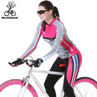 Gambar Mountainpeak pria dan wanita sepeda pakaian berkuda celana panjang pakaian berkuda (Qashqai lengan panjang model jas perempuan)