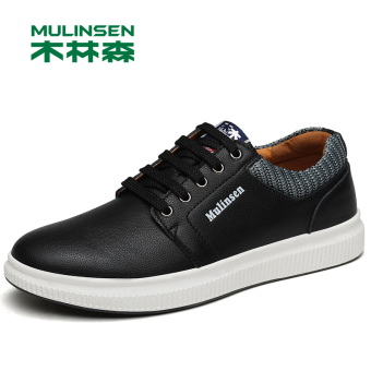 Harga MULINSEN kulit pria musim gugur pasang sepatu sepatu pria (Yu Yue
270098 hitam) Online Terbaik