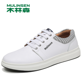 Gambar MULINSEN kulit pria musim gugur pasang sepatu sepatu pria (Yu Yue 270098 putih)