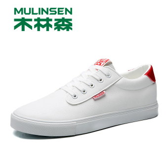 Gambar MULINSEN musim gugur baru, sepatu pria sepatu bernapas sepatu pria (Yu Yue 69168515A putih dan merah)
