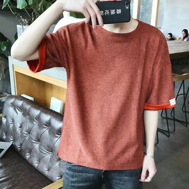 Kasual Ramping Bagian Tipis Remaja Kemeja Lengan Pendek Kemeja (Hijau). Source · Musim panas Jepang baru pria t-shirt (Baru anggur merah)