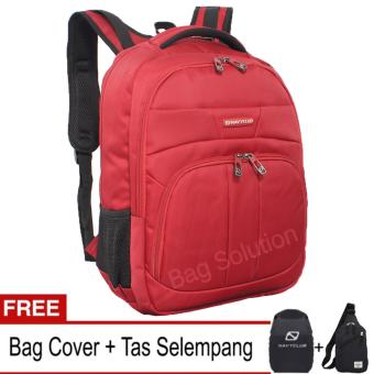 Navy Club Tas Ransel Laptop Tahan Air 5902 Backpack Up to 15 inch - Merah (