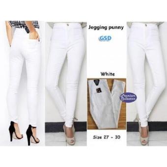 Gambar NCR   Celana Jegging Jeans Wanita   Punny White   30