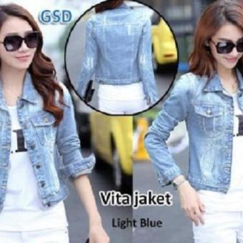 Gambar NCR   Jaket Jeans Wanita Belle Light Blue