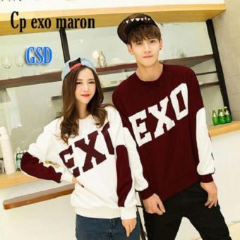Gambar NCR   Kaos   T Shirt Couple Multicolour X Maroon
