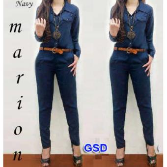 Gambar NCR Terusan Celana Jumpsuit Marion Navy