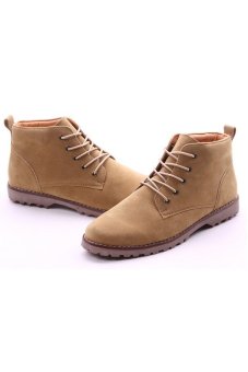 Gambar New Design Leather Male Martin Boots (Brown)